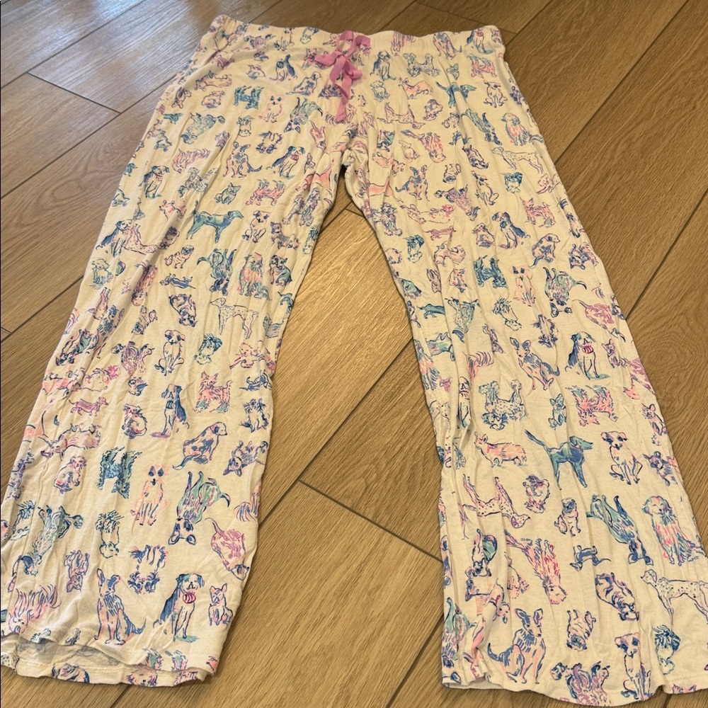 Lilly Pulitzer All Over Print Dog Pajama Pants Size XL Comfy Loungewear soft - Picture 4 of 10